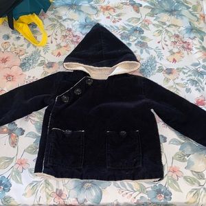 Gently Used Hanna Andersson corduroy Sherpa lined coat